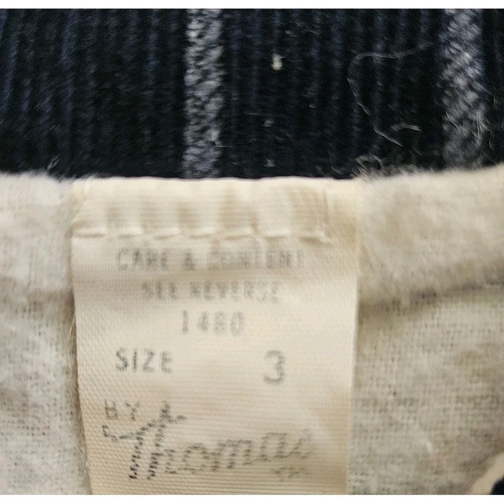 Vtg 70s By Thomas Blue Striped Corduroy 3 Pc Kids Suit Blazer Pants Hat Set 3T